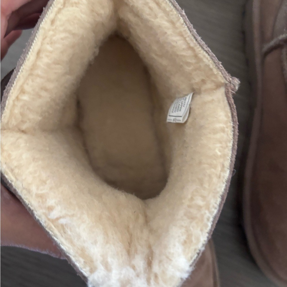Bearpaw Betty Ankle Boots Size 12 Women Taupe Caviar Suede Shimmer Buckle 2713W - Picture 4 of 9